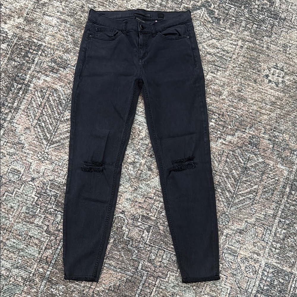 Black Label Black Skinny Distressed Jeans